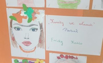 ,,Kwiaty we włosach - portret Fridy Kahlo". 