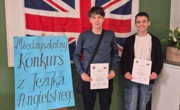 Uczniowie klas szóstych na konkursie języka angielskiego