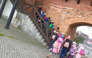 Uczestnicy "Koła regionalnego" zwiedzają Oleśnicę z przewodnikiem. (3)