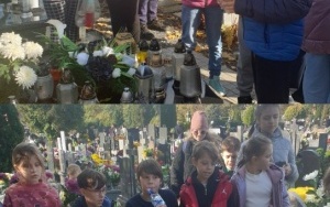 Wizyta uczniów klasy 4 c na pobliskim cmentarzu (9)