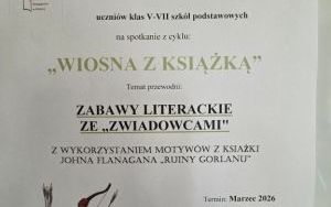 „Wiosna z książką” – Zabawy literackie uczniów klasy 4a (6)